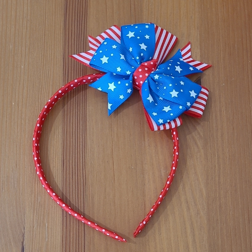 Patriotic Red, White and Blue Star Headband